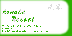 arnold meisel business card